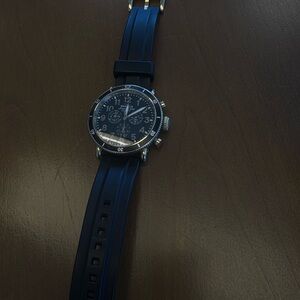 Shinola Blue and Silver Men's Watch